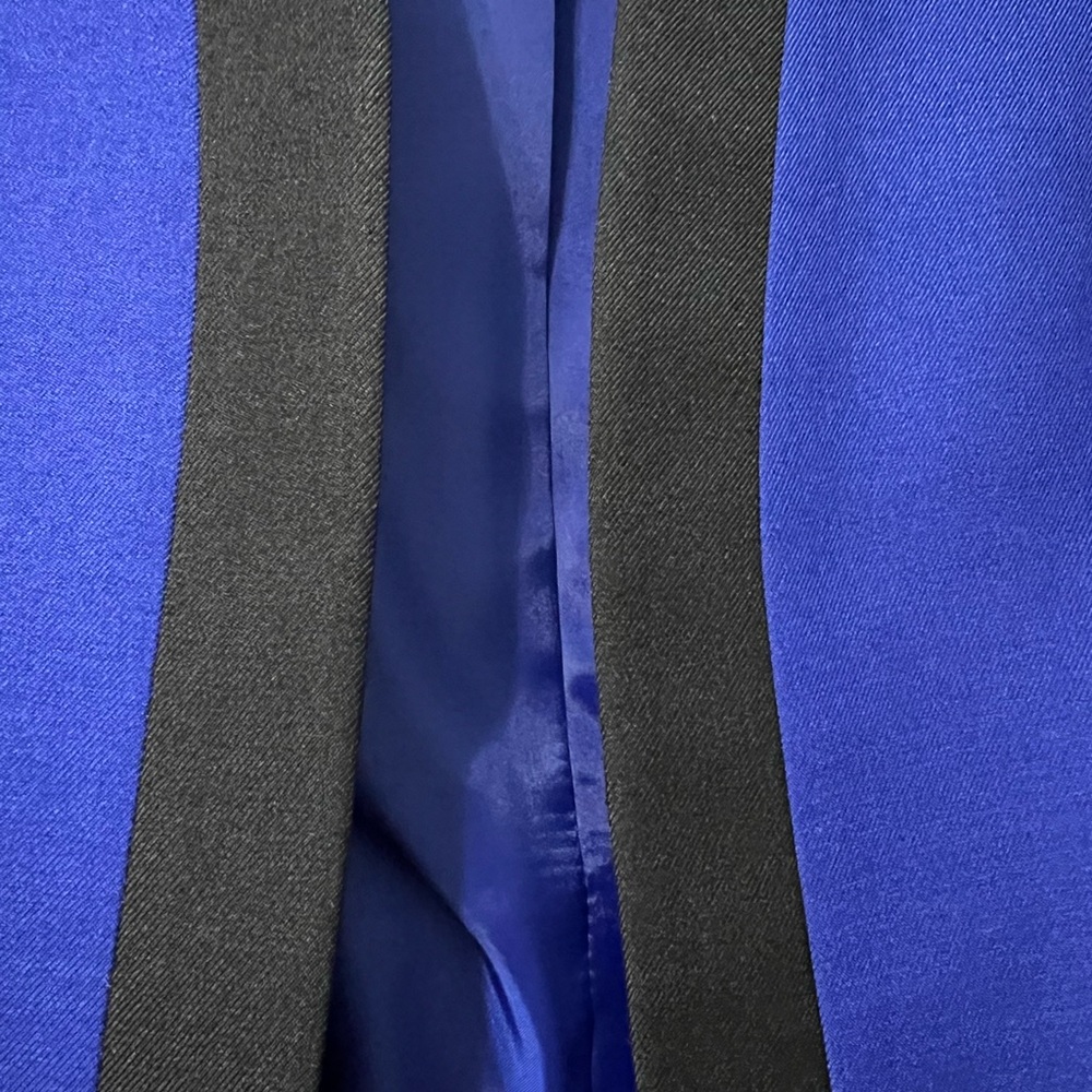 KASPER Blue Crepe Open Front Jacket SZ 14P NWT - Picture 8 of 13